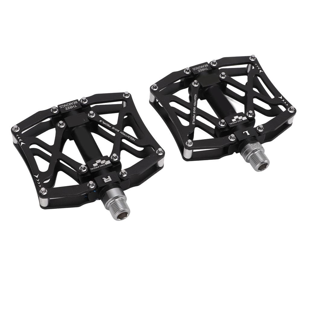 Bicycle Pedals Bike Aluminum Alloy Pedal CNC Machining with Bearing for Mountain Road Bike Black