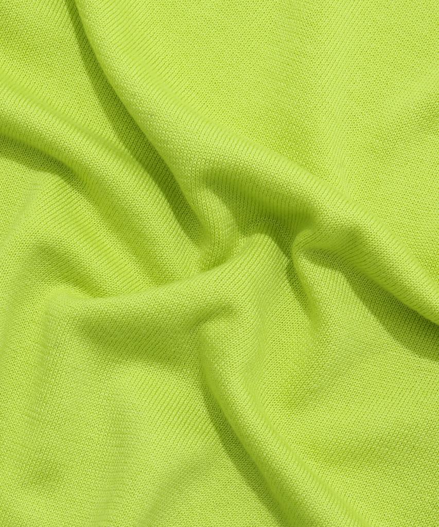 VERSE ONE Merino Wool Basic Knit Sweater Neon Green