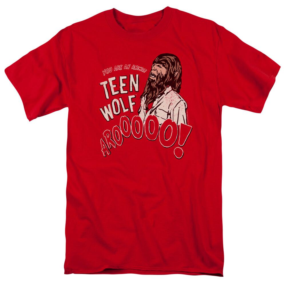 Teen Wolf Animal T Shirt Mens Licensed Movie Tee Scott Howard Red