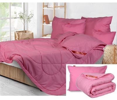 Pillow + Duvet Set All Year Round Pink Microfiber