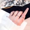 18K Rose Gold Plated Titanium Steel Smooth Spherical Couple Ring for Women