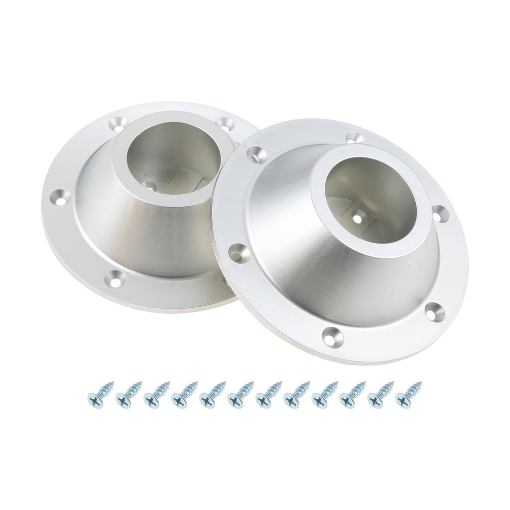 2pcs Universal Table Base Flanges W/screws B Mount RV Dining Table Leg Floor Mounting Fixed Feet Black Silver Boat Yacht Bracket