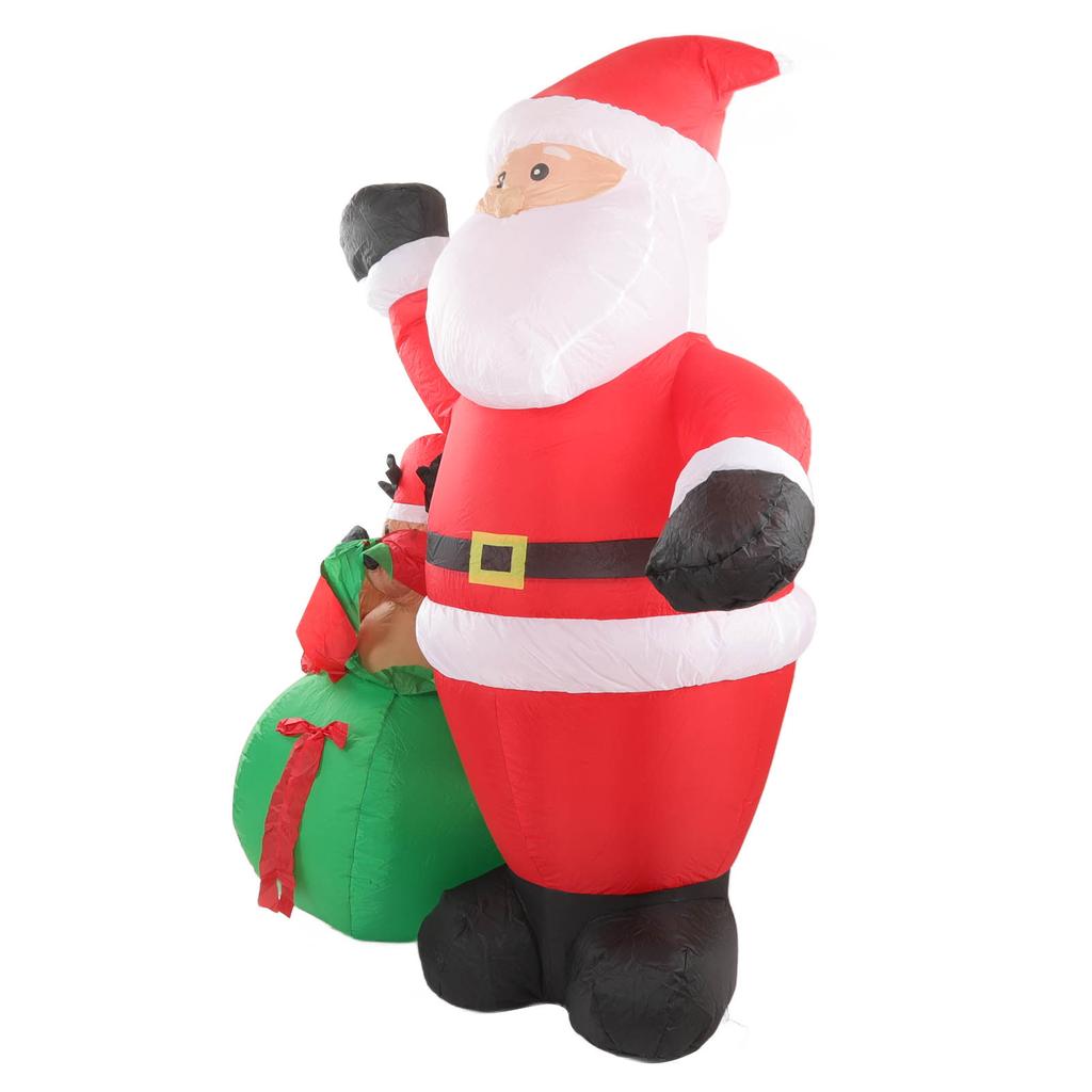 Inflatable Santa Elk Built in LED Weatherproof Fade Resistant Inflatable Christmas Decoration for