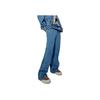 Li Ning Plain Mid-Rise Straight Leg Jeans Women Jeans Light-Denim-Blue AJQT372-1