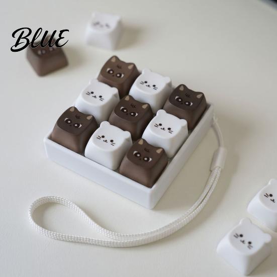 Büro Angst Linderung Spielzeug Cartoon Hund Fidget Tastatur Spielzeug 1/2/3/4/9-Tasten Druckknopf Stress Mini für Rucksack Handtasche Geldbörse Anhänger Erwachsene Sensorische Spielzeuge
