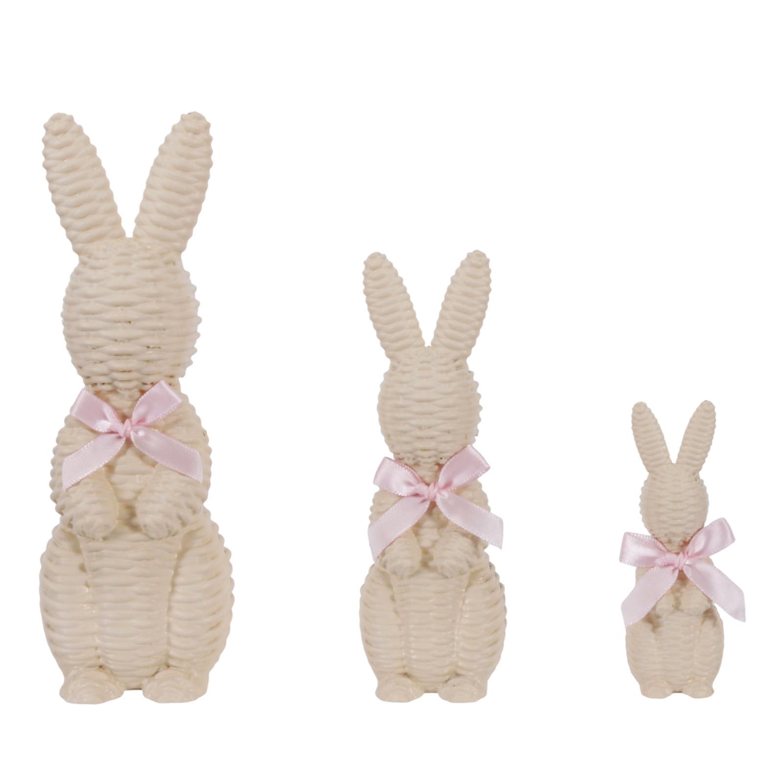 

Rattan Effect Bunny Figurines Artificial Rattan Rabbit Statue Small Easter Resin Rabbits Craft for Indoor Outdoor Patio Yard S