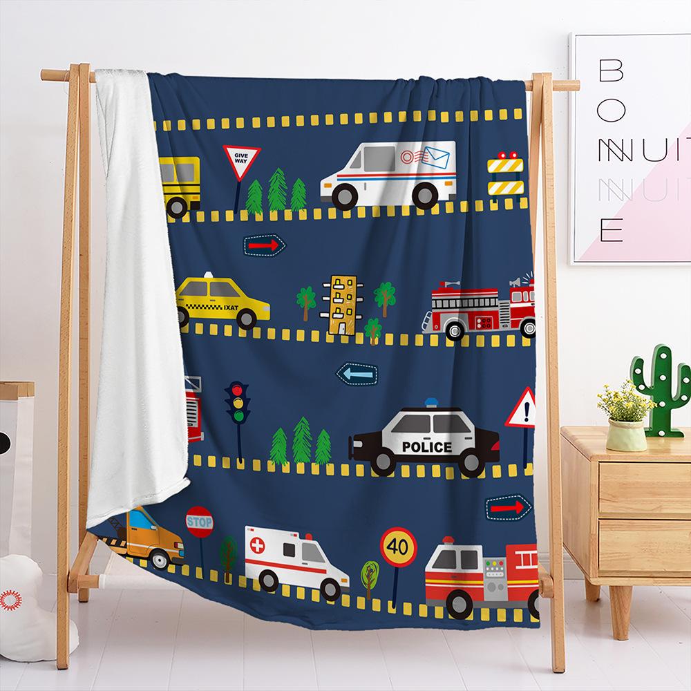 Blanket Flannel Blanket Construction Car Racing Game 3D Digital Printing Blanket Blanket