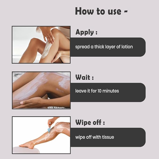 Advanced Hair Removing Lotion With Skin Brightening Formula For Men & Women | Fast & Painless Process | 100ml