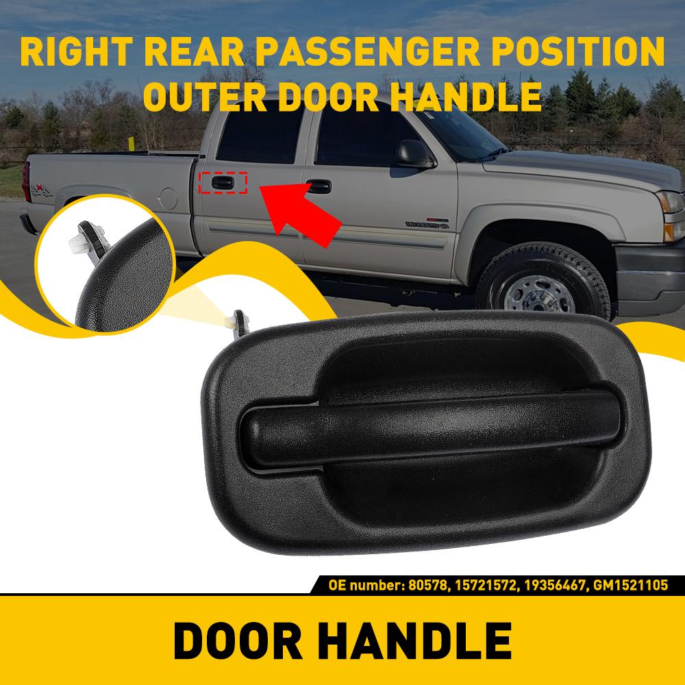 Rear Side Passenger Exterior Handle Door For 04-06 Chevrolet Silverado 1500 EOA 1set