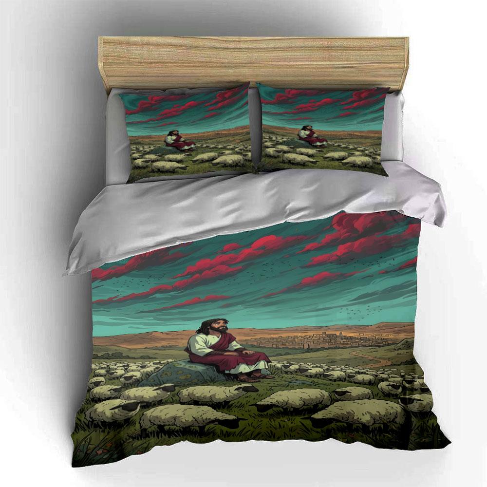 Man with Sheep Pattern. Bedding Sets Duvet Cover Sets Duvet Covers Pillowcases(1 * Duvet Cover 2 * Pillowcases Without Duvet Insert)