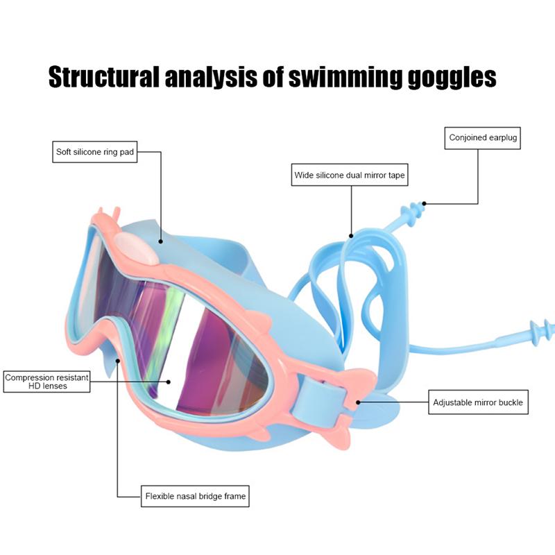 Professional Swimming Goggles Kids Swimming Glasses Diving HD Waterproof Anti-fog UV Protection 4-15 Years Children Swim Eyewear