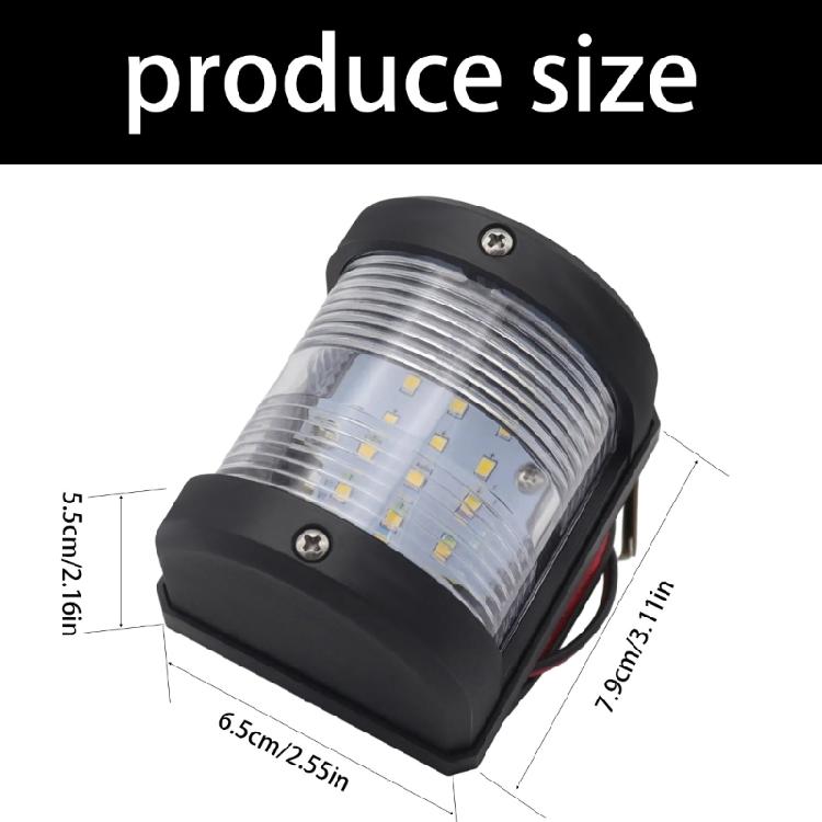 112.5° Wide Angle Visibility 12V 24V Navigation Lamp For Small Boats Yachts Vessels Pontoon Watercraft Safety Compliance