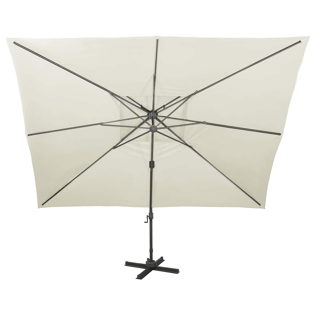 Double Top Cantilever Parasol In Sand 400 X 300 Cm
