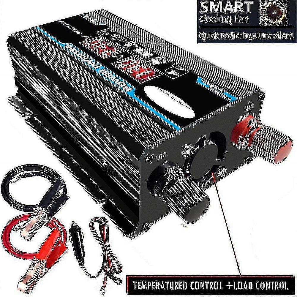 Convertitore 4000W 12V 220V Inverter a Onda Sinusoidale Pura Trasformatore a Onda Sinusoidale Pura con Telecomando &
