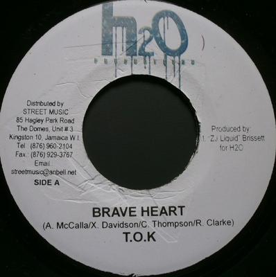 7inch Record T.O.K. - Brave Heart NONE H2O Productions Jamaica Reggae, Ska & Dub Used