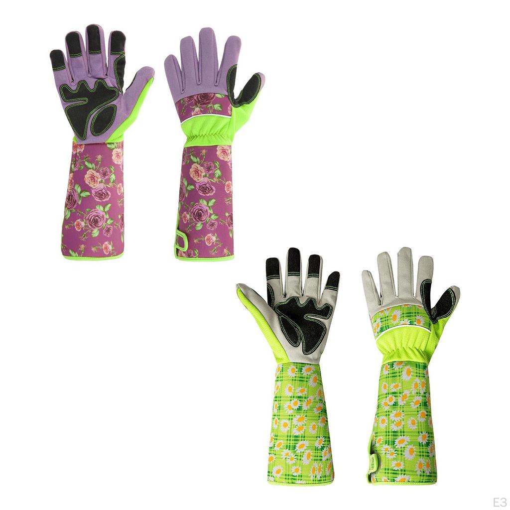 2 Pack Long Sleeve Gardening Gloves for Outdoor Work And Landscaping