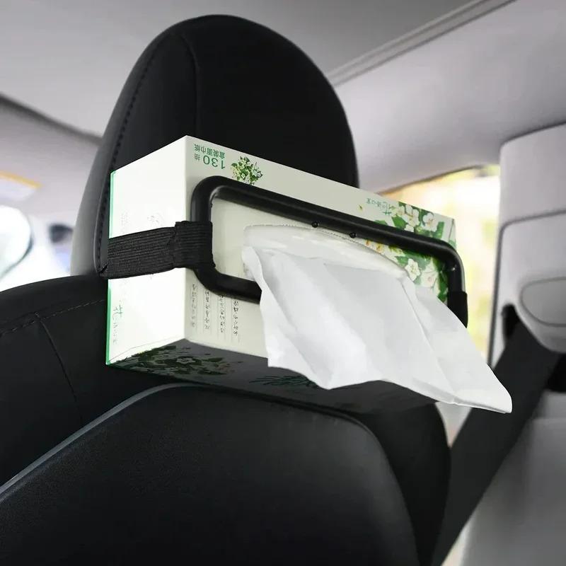 Car Paper Towel Holder Clip Seat Back Visor Hanging Storage Box Frame - Vehicle Supply Accessory