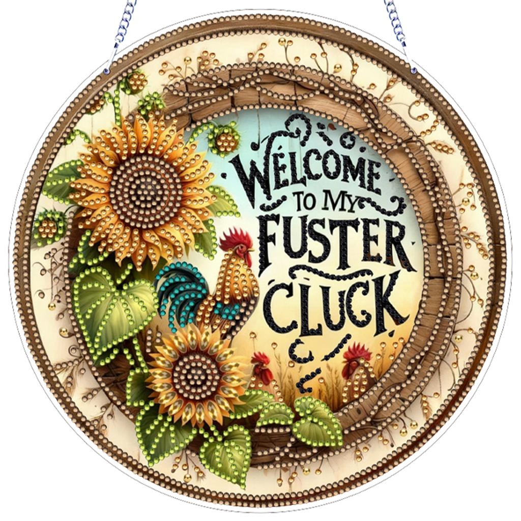 Flower 2D Flat DIY Hanging Gem Art Paintings Charm Acrylic Crystal Painting Crafts Kit for Adults Gift Home Wall Or Window Decor