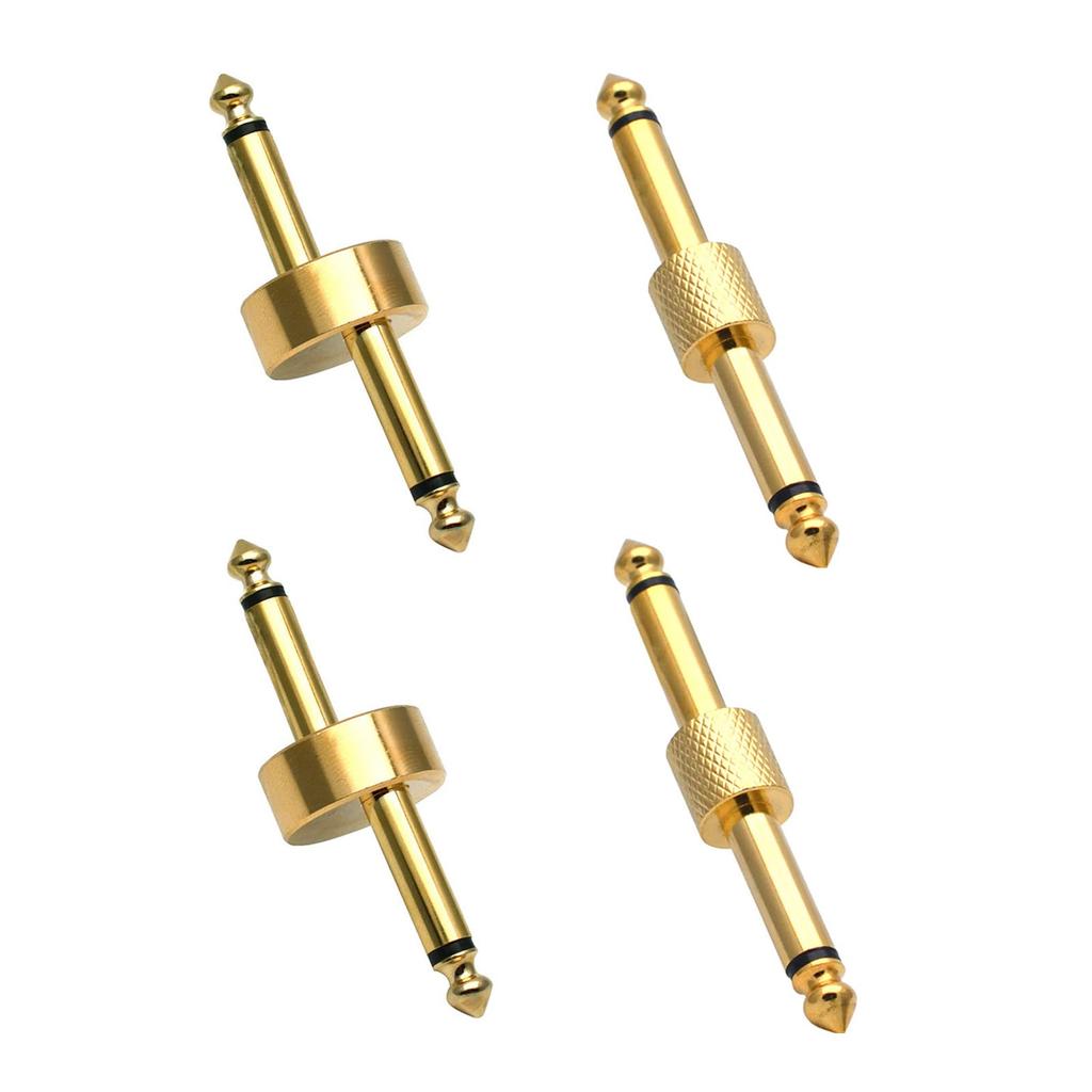 YANYULI Set of 4 Effector Connection Plug Z Type I Type Shield Board Patch Cable Connector for Guitar Effector Pedal Jack Straight Connection