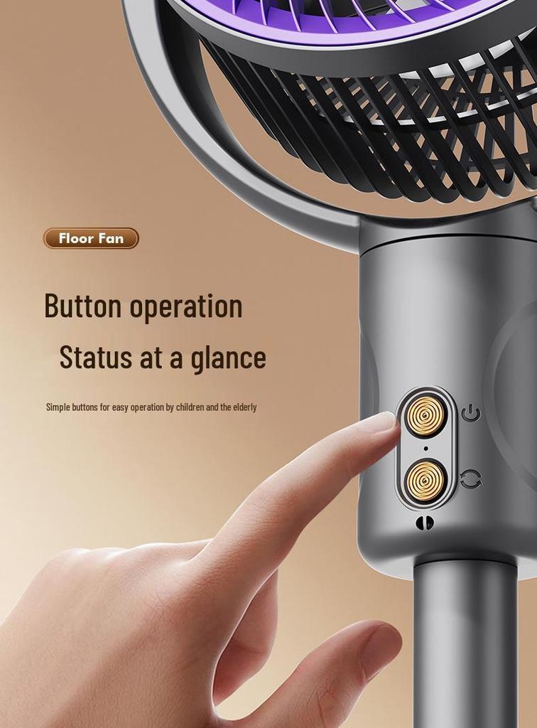 Retractable Indoor Oscillating Fan: Space-Saving, Powerful Wind, Ideal for Home Use