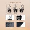 3Pcs Art Wall Hanging Metal Background Pendant Crafts Coffee Cup Wall Decoration  Gift