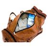 Men's Brown Genuine Goat Leather  Travel Luggage Duffle Gym Overnight Bag New