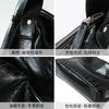 Premium feeling first layer oil wax leather tote bag niche design leather women's bag large capacity commuter bag messenger bag women