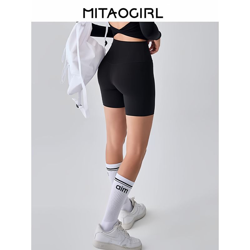 Mitaogirl Kendall Style No Size Sports Shorts Women Cycling Short-Length Pants Peach Hip Yoga Fitness Shorts