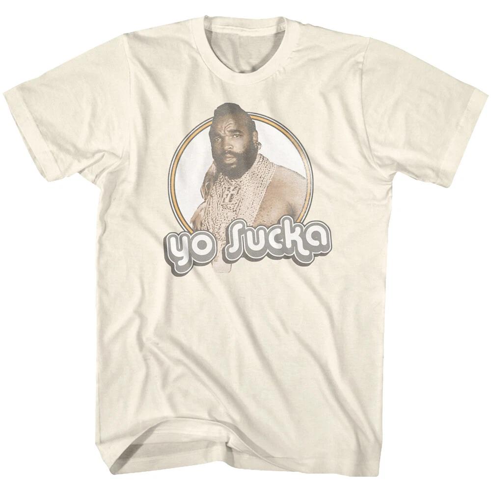 Mr T Yo Sucka Circle Framed Photo Men s T Shirt The A Team B.A. Baracus 2XL
