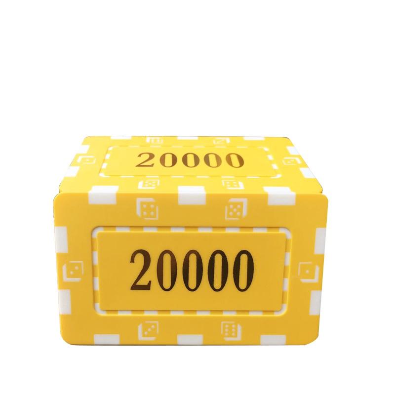 

10 шт./лот глиняные фишки для покера Лас-Вегаса, набор 14 г, фишки для казино, карты для покера, развлечения, долларовые монеты, карточная игра, Лас-Вегас 20000 value 10pcs