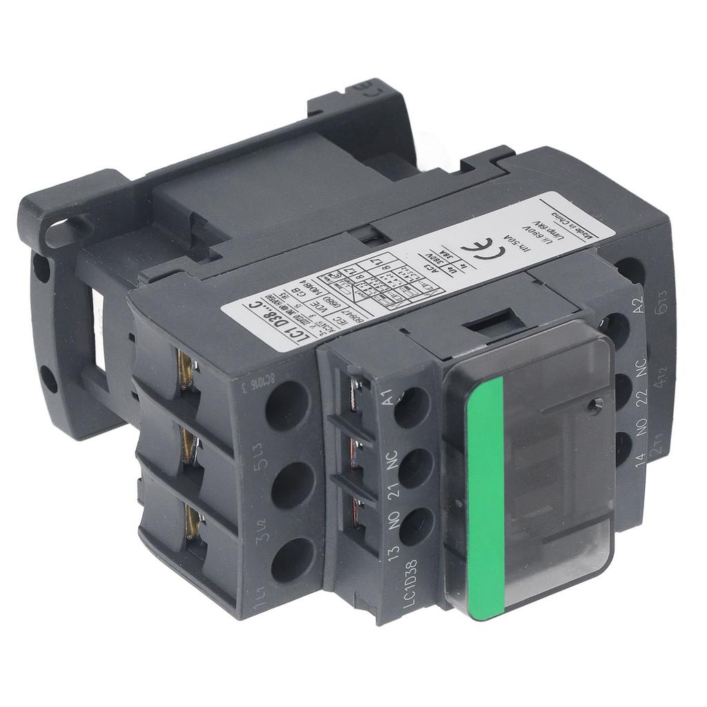 AC Contactor 38A 1 NO 1 NC Strong Conductivity High Voltage Electric Contactor for Industrial Control 380V AC220V Coil