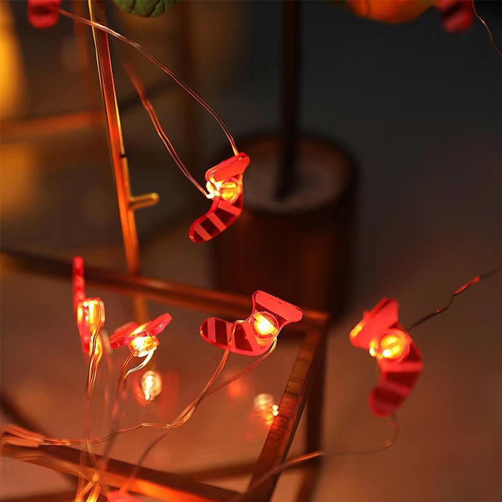 1Set Christmas Decoration LED Light String Snowflake Snowman Santa Claus Christmas Tree String Light Xmas Tree Ornament For Home
