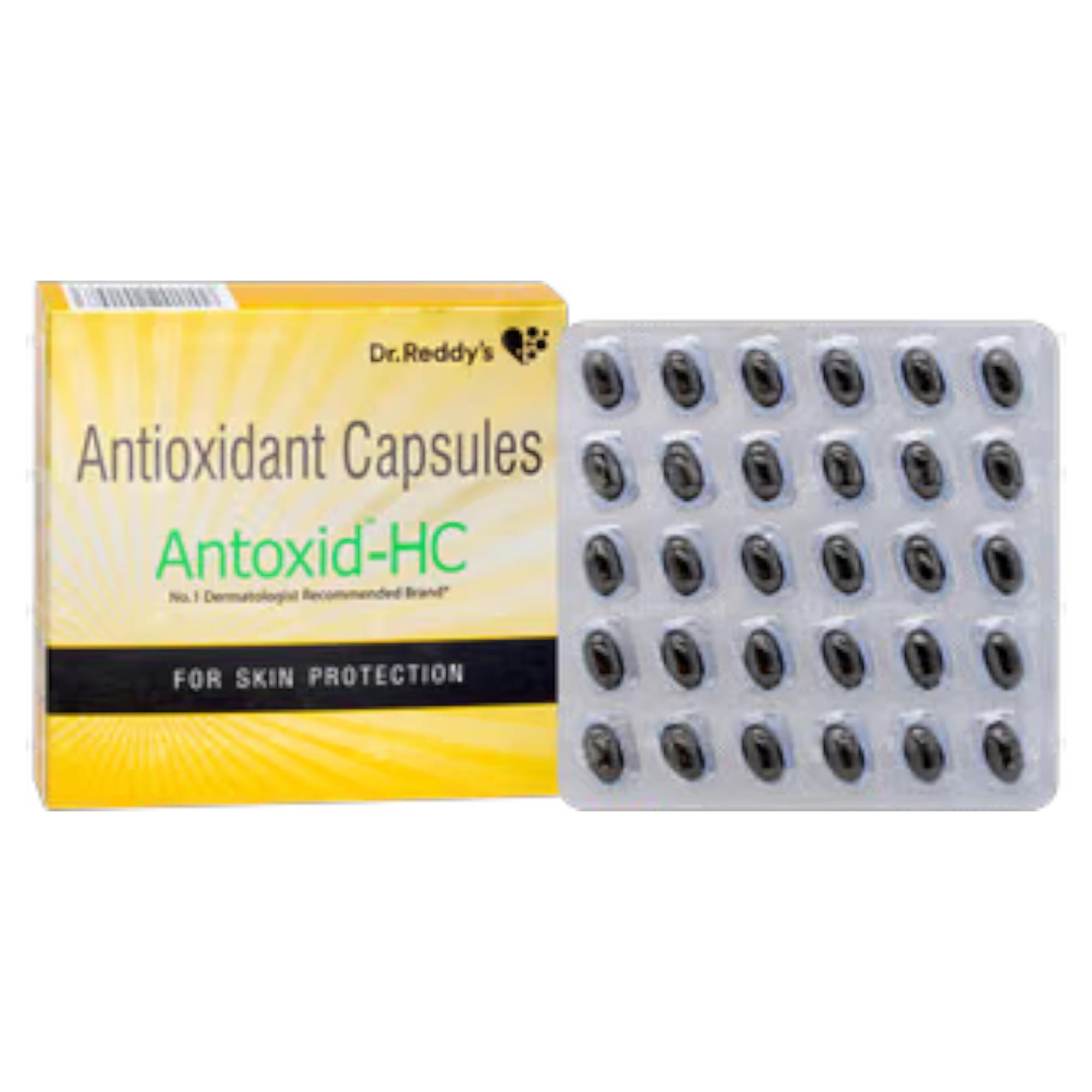 

Antoxid HC Antioxidant Capsule Strip of 30 Capsule for Skin Eye Health with Beta Carotene & Minerals
