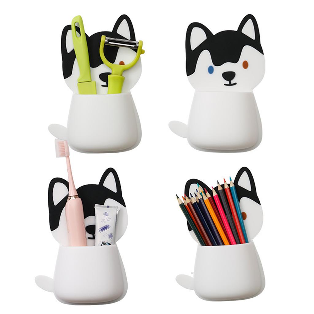 Husky Cute Creative Animal Wallmounted Toothbrush Holder Bathroom