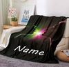 Custom Name Light Shadow Flannel Blanket Throw Blanket Soft Warm Sofa Bed Decor Unique Gift