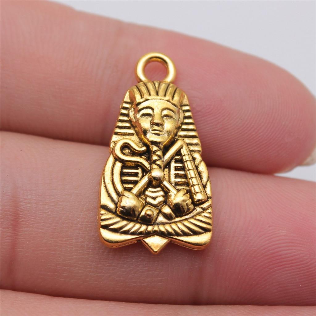 Charms Egipski Faraon Szef Wisiorki Vintage Biżuteria Materiały QC048