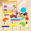 Montessori Fraction Learning Math Toy Arithmetic Teaching Aids Paper Card Early Educational Toys for Children Christmas Gifts