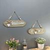 Nordic Wooden Welcome Door Sign with Bow - Entrance Home Decoration