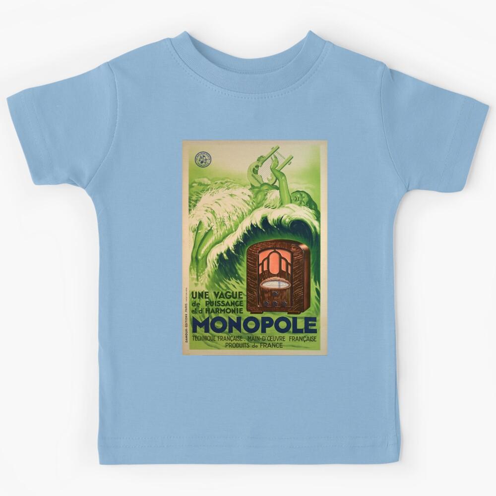 retro monopole une vague de puissance et dharmonie vintage reclame Kids T-Shirt 100
