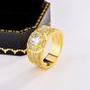 Luxurious 18k Gold Men's AAAA Zircon Ring for Anniversary Gift Men's Jewelry Men RingHigh Quality Party Jewelry