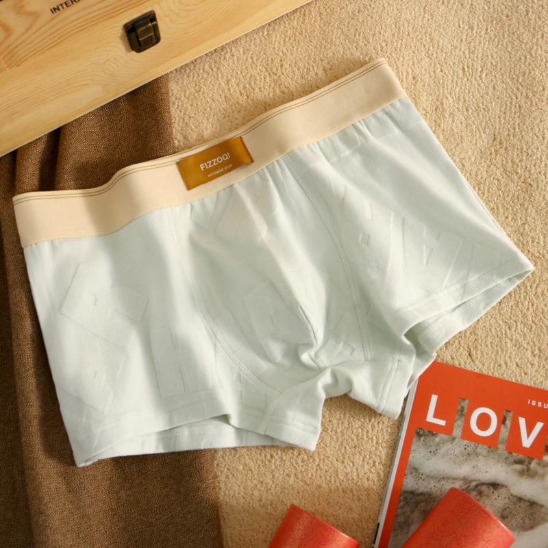 Men's Underwear Men's Pure Cotton Four Corners Jacquard Flat Corners Underwear Breathable Shorts
