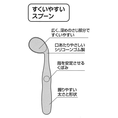 Skater Easy-Scoop Curved Neck Spoon, Cream, STCS1