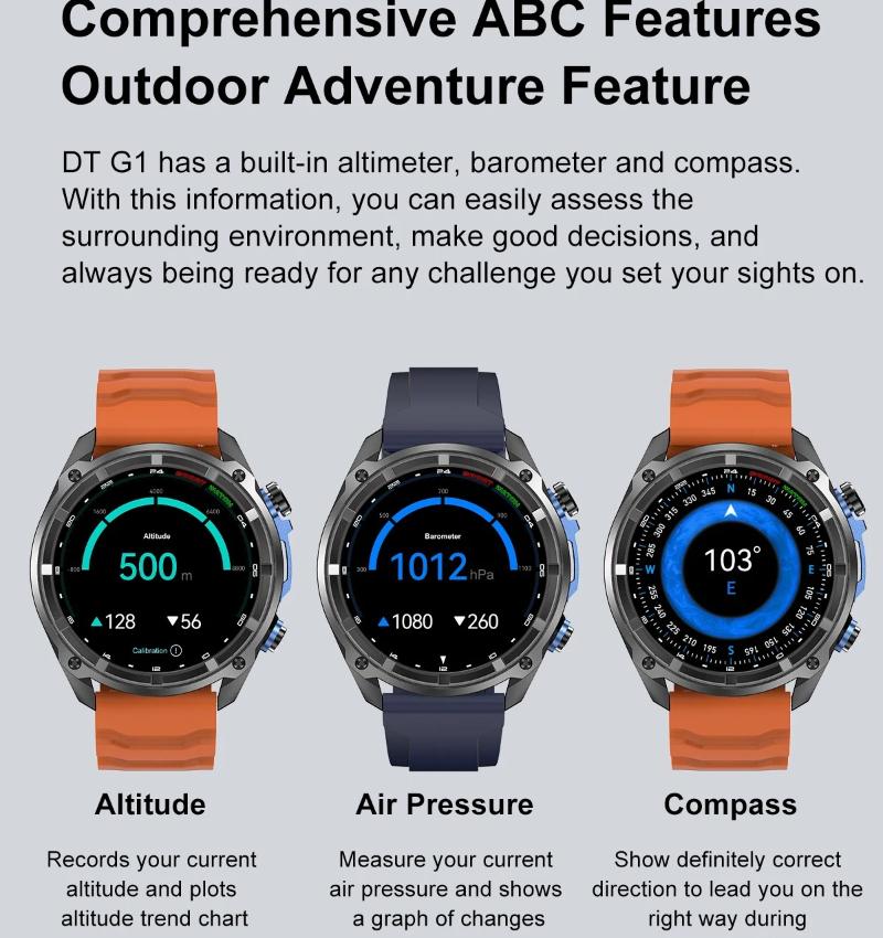 2026 GPS Smart Watches 3 ATM Waterproof Built-in Dual-band GNSS Compass Military GPS Map Heart Rate Sport Fitness Men SWIM Smartwatches