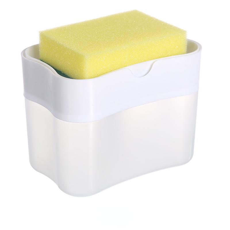 Kitchen Scrubbing Detergent Liquid Box, Automatic Dispenser, Push-type Automatic Liquid Outlet Box, Scouring Pad, Dishwashing Brush, Soap Liquid Box