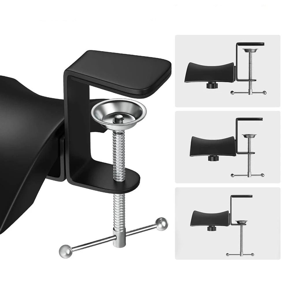 Anti-Scratch Cushion Headset Hanger Metal Desktop Earphone Holder Office Computer Desk