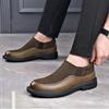 Designer Cow Suede Business Men's Dress Shoes Autumn Winter Velvet Warm Men Platform Shoes Large Size Ankle Boots Male