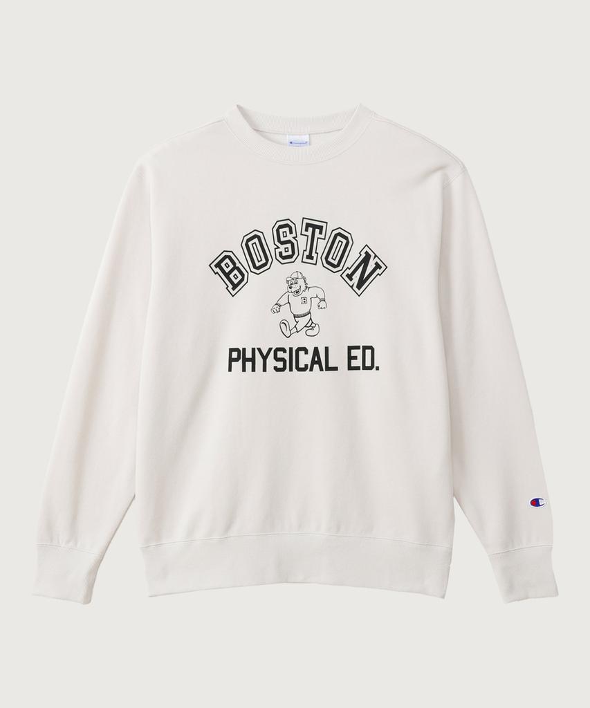 Champion Boston Regular Fit Crew Neck Sweatshirt Off White