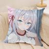 Kawaii A-Alya Feelings In Russian Cushion Cover Silky Short Plush Invisible Zipper Dustproof Sofa Pillow Case For Home Decor