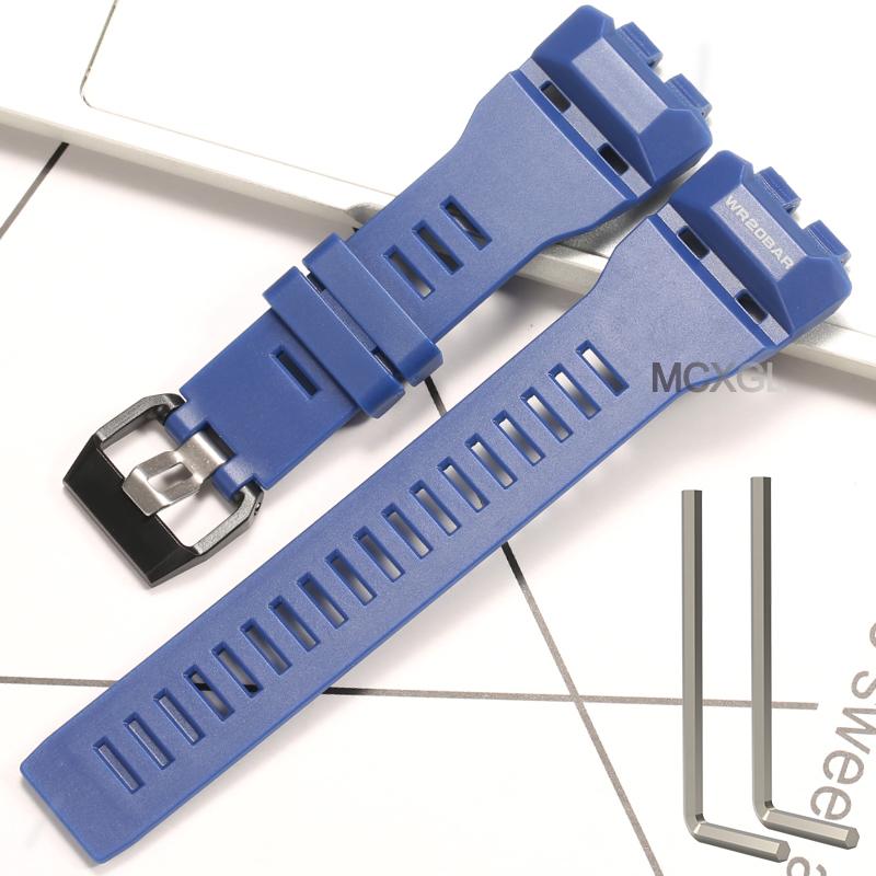 GBD100 Ersatzarmband Geeignet für Casio GBD-100 GBD-100-1/1A7/100SM-4/2A Herren Sport Wasserdichtes Armband Gummi-Uhrenarmband