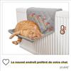 Hamac Pour Chat - PIUPET - Modèle Radiateur - Support Jusqu'à 12 Kg - Housse Lavable - Gris
